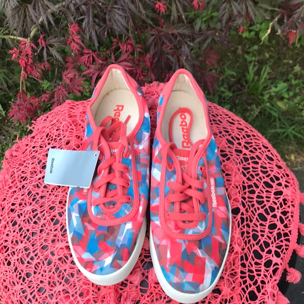 Reebok Sneakers with Abstract Print Pattern.